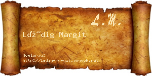 Lédig Margit névjegykártya
