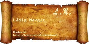 Lédig Margit névjegykártya