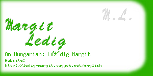 margit ledig business card